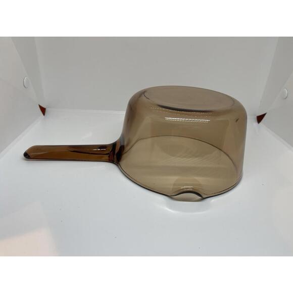 Vision Corning USA Amber Glass Sauce Pot Pan 1L with Pour Spout No Lid - Picture 6 of 10